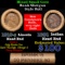 Mixed small cents 1c orig shotgun roll, 1919-s Wheat Cent, 1891 Indian Cent other end, Brinks Wrappe
