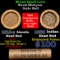 Mixed small cents 1c orig shotgun roll, 1918-s Wheat Cent, 1860 Indian Cent other end, Brinks Wrappe