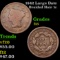 1842 Large Date Braided Hair Large Cent 1c Grades f+