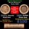 Mixed small cents 1c orig shotgun roll, 1916-s Wheat Cent, 1898 Indian Cent other end, Brinks Wrappe