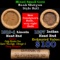 Mixed small cents 1c orig shotgun roll, 1919-d Wheat Cent, 1897 Indian Cent other end, Brinks Wrappe