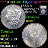 ***Auction Highlight*** 1883-s Morgan Dollar $1 Graded ms63+ By USCG (fc)