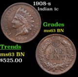 1908-s Indian Cent 1c Grades Select Unc BN.