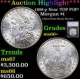 ***Auction Highlight*** 1898-p Morgan Dollar Near TOP POP! $1 Graded ms66+ By SEGS (fc)