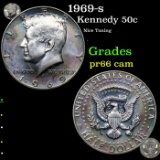 Proof 1969-s Kennedy Half Dollar 50c Grades GEM+ Proof Cameo