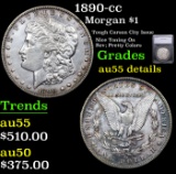 1890-cc Morgan Dollar $1 Graded au55 details By SEGS