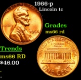 1966-p Lincoln Cent 1c Grades GEM+ Unc RD
