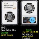 Proof NGC 1961 Franklin Half Dollar 50c Graded pr66 dcam By NGC