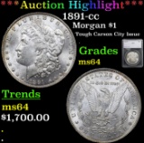 ***Auction Highlight*** 1891-cc Morgan Dollar $1 Graded ms64 By SEGS (fc)