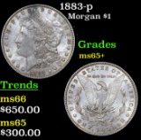 1883-p Morgan Dollar $1 Grades GEM+ Unc