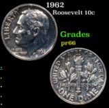 Proof 1962 Roosevelt Dime 10c Grades GEM+ Proof