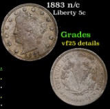 1883 n/c Liberty Nickel 5c Grades VF Details