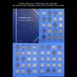 Partial Jefferson 5c Whitman book, 1938-1957. 42 coins in total, including most of the wartime silve