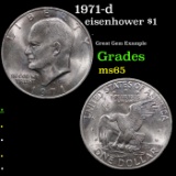 1971-d Eisenhower Dollar $1 Grades GEM Unc