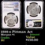 NGC 1898-o Morgan Dollar Pittman Act $1 Graded BU By NGC