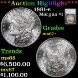 ***Auction Highlight*** 1881-s Morgan Dollar 1 Graded ms67+ By SEGS (fc)