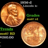 1956-d Lincoln Cent 1c Grades GEM++ Unc RD