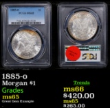 PCGS 1885-o Morgan Dollar $1 Graded ms65 By PCGS