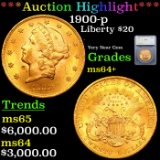 ***Auction Highlight*** 1900-p Gold Liberty Double Eagle $20 Graded ms64+ By SEGS (fc)
