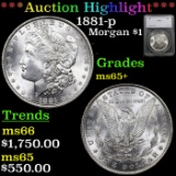 ***Auction Highlight*** 1881-p Morgan Dollar $1 Graded ms65+ By SEGS