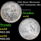 1925 Stone Mountain Old Commem Half Dollar 50c Grades Choice AU/BU Slider