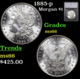 1885-p Morgan Dollar $1 Graded ms66 By SEGS