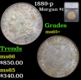 1889-p Morgan Dollar $1 Graded ms65+ By SEGS