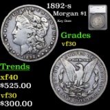1892-s Morgan Dollar $1 Graded vf30 By SEGS