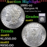 ***Auction Highlight*** 1891-cc Morgan Dollar $1 Graded ms63 By SEGS (fc)