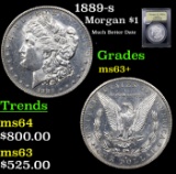 1889-s Morgan Dollar $1 Graded Select+ Unc By USCG