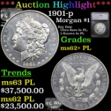 ***Auction Highlight*** 1901-p Morgan Dollar $1 Graded ms62+ PL By SEGS (fc)