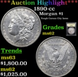 ***Auction Highlight*** 1890-cc Morgan Dollar $1 Graded Select Unc BY USCG (fc)