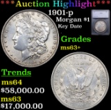 ***Auction Highlight*** 1901-p Morgan Dollar $1 Graded ms63+ By SEGS (fc)