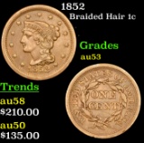 1852 Braided Hair Large Cent 1c Grades Select AU