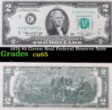 1976 $2 Green Seal Federal Reserve Note Grades Gem CU