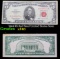 1964 $5 Red Seal United States Note Grades xf