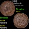 1880 Indian Cent 1c Grades Choice AU