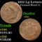 1832 Lg Letters Coronet Head Large Cent 1c Grades vf+