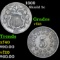 1869 Shield Nickel 5c Grades vf+