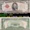 1928D $5 Red Seal Legal Tender Note  Grades vf+