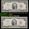 2x Consecutive 1963A $2 Red Seal Legal Tender Notes Grades Select CU
