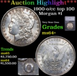 ***Auction Highlight*** 1900-o/cc top 100 Morgan Dollar $1 Graded ms64+ By SEGS (fc)