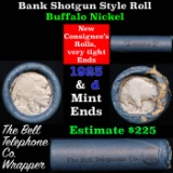 Buffalo Nickel Shotgun Roll in Old Bank Style 'Bell Telephone'  Wrapper 1923 & D Mint Ends
