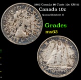 1962 Canada 10 Cents 10c KM-51 Grades Select Unc