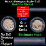 Buffalo Nickel Shotgun Roll in Old Bank Style 'Bell Telephone'  Wrapper 1926 & S Mint Ends