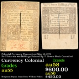 Colonial Currency Connecticut May 10, 1775 Fr-CT182 40s 40 Shillings Printed By T. Green Slash Cance