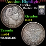 ***Auction Highlight*** 1900-s Barber Quarter 25c Graded Choice Unc By USCG (fc)