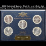 2005 Statehood Quarter Mint Set in a 5 Coin slot display case by United State Commemorative Gallery.
