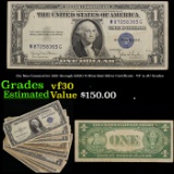 25x Non-Consecutive 1935 through 1935G $1 Blue Seal Silver Certificate - VF to AU Grades Grades vf++