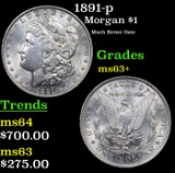 1891-p Morgan Dollar $1 Grades Select+ Unc